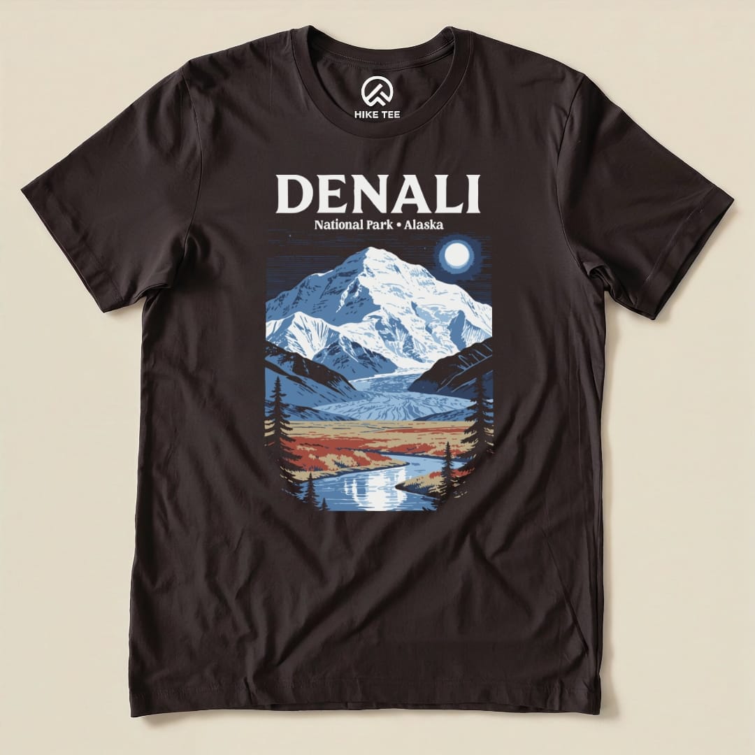 Hike Tee T-Shirt Brown / S Denali Alaska Vintage Shirt