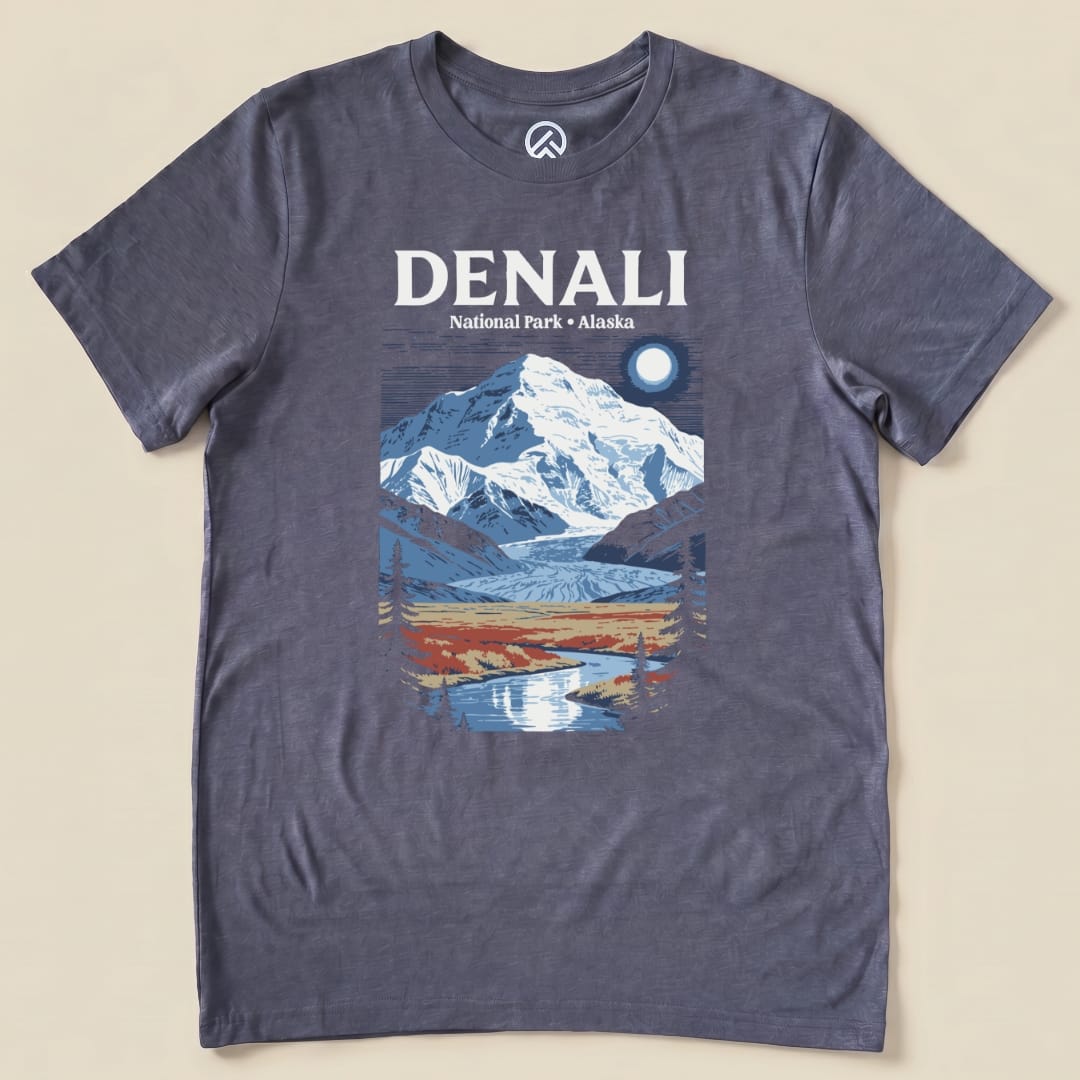 Hike Tee T-Shirt Heather Navy / S Denali Alaska Vintage Shirt