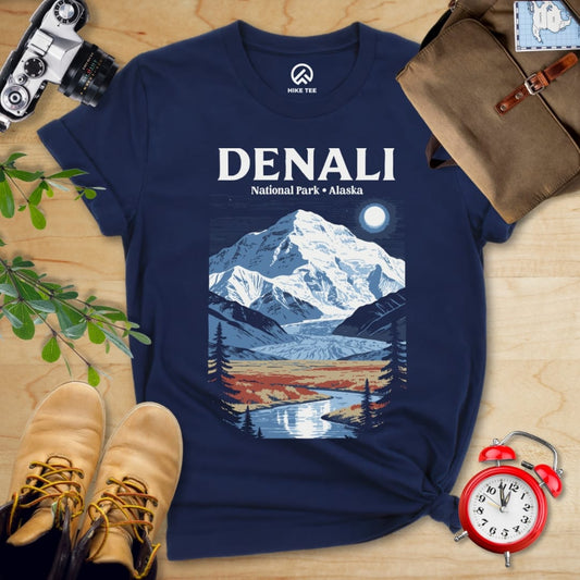 Hike Tee T-Shirt Navy / S Denali Alaska Vintage Shirt