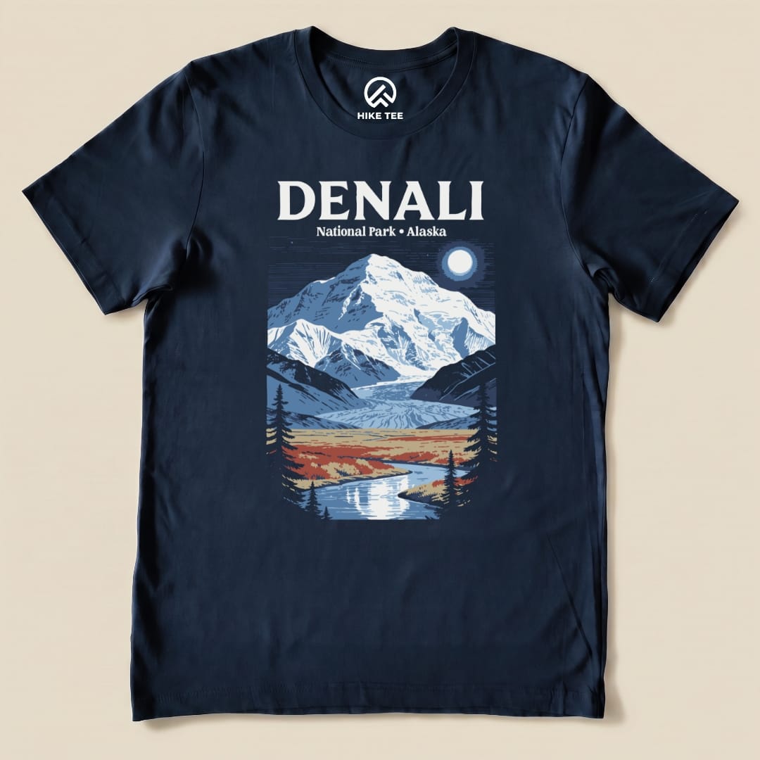 Hike Tee T-Shirt Navy / S Denali Alaska Vintage Shirt