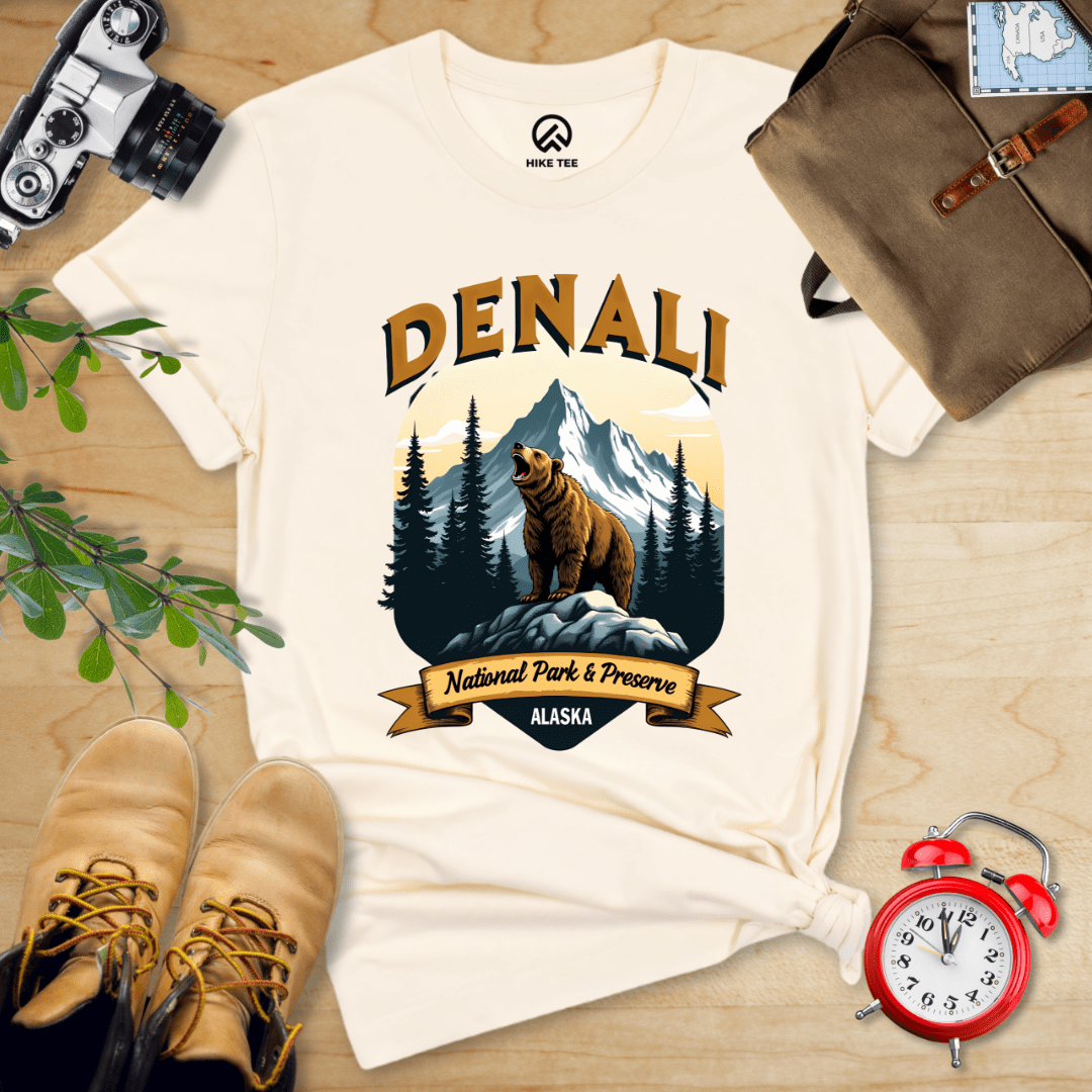 Hike Tee T-Shirt Natural / S Denali Grizzly Bear Shirt