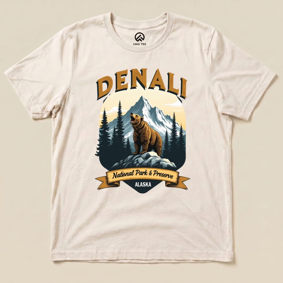 Hike Tee T-Shirt Natural / S Denali Grizzly Bear Shirt