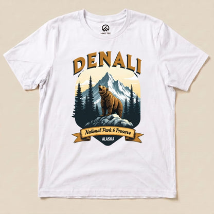Hike Tee T-Shirt White / S Denali Grizzly Bear Shirt