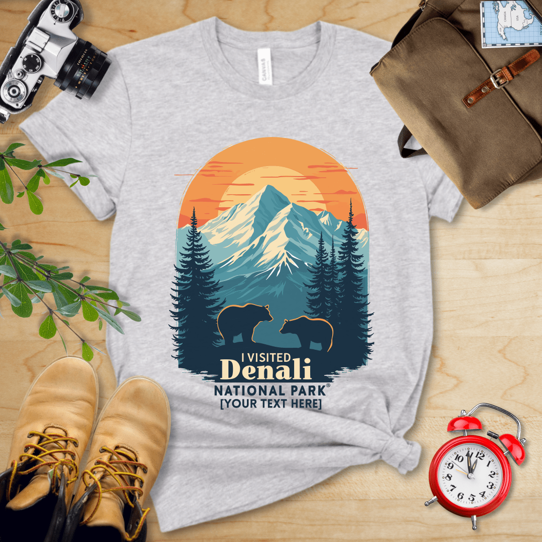 AnywherePOD Athletic Heather / S Denali National Park Shirt + Personalization