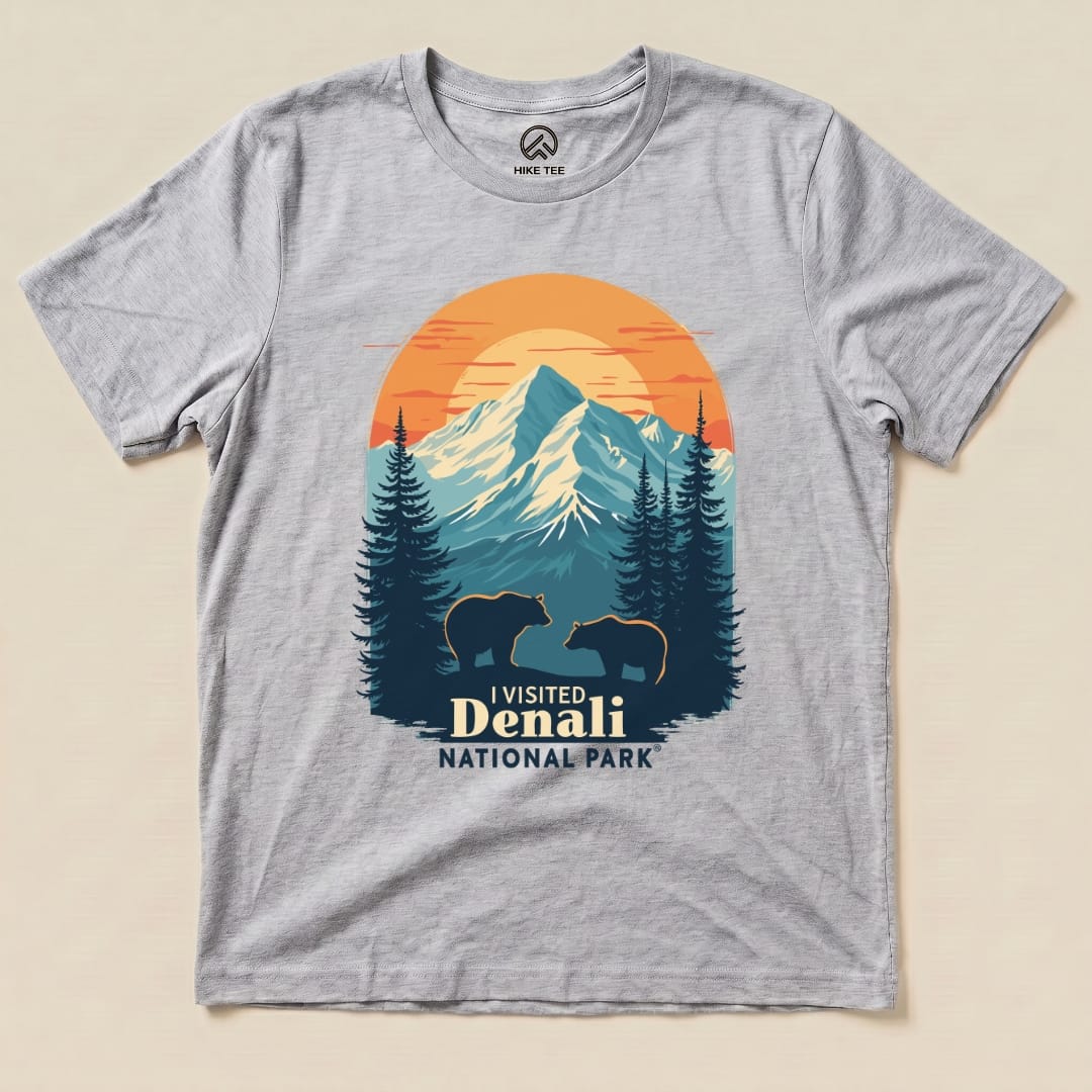 Hike Tee T-Shirt Athletic Heather / S Denali National Park Shirt