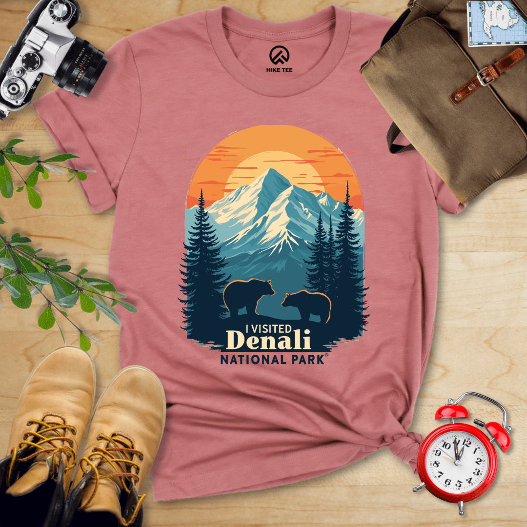 Hike Tee T-Shirt Heather Mauve / S Denali National Park Shirt