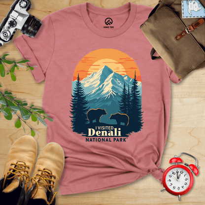 Hike Tee T-Shirt Heather Mauve / S Denali National Park Shirt