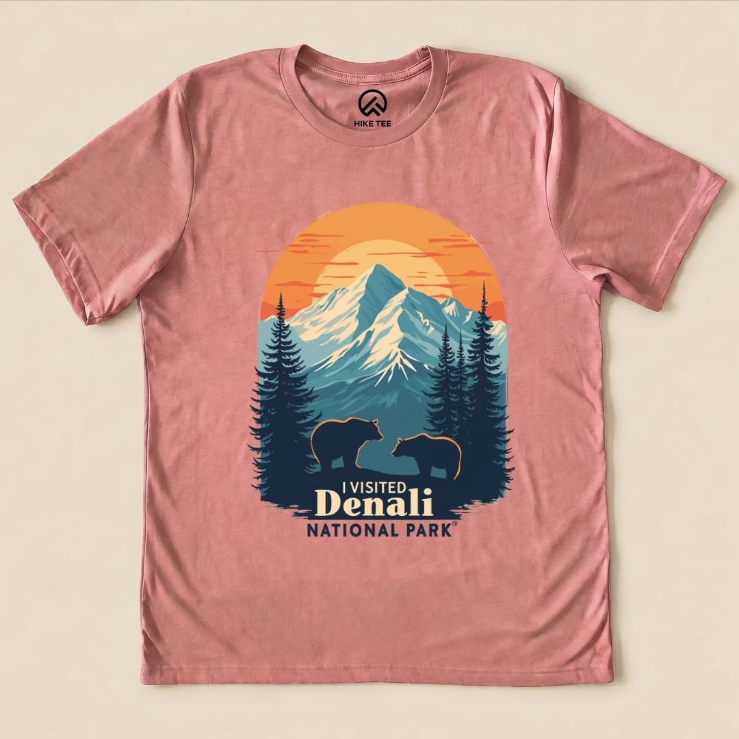 Hike Tee T-Shirt Heather Mauve / S Denali National Park Shirt