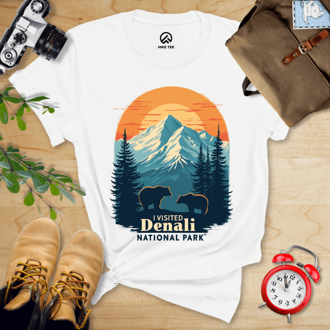 Hike Tee T-Shirt White / S Denali National Park Shirt