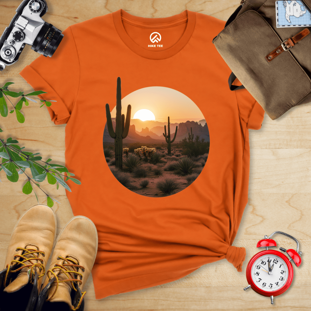 Hike Tee T-Shirt Autumn / S Desert With Cactus Shirt