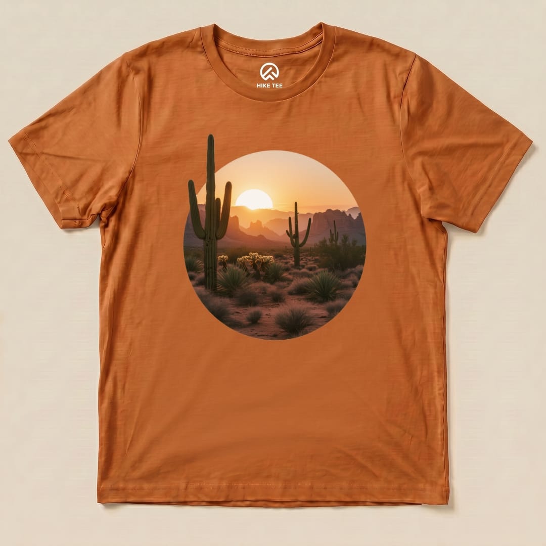 Hike Tee T-Shirt Autumn / S Desert With Cactus Shirt