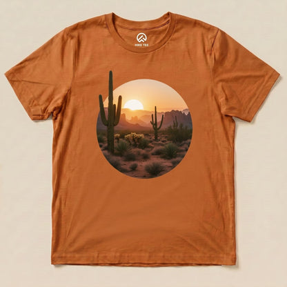 Hike Tee T-Shirt Autumn / S Desert With Cactus Shirt