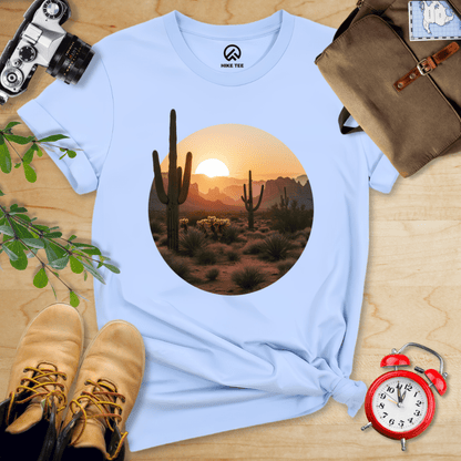 Hike Tee T-Shirt Baby Blue / S Desert With Cactus Shirt