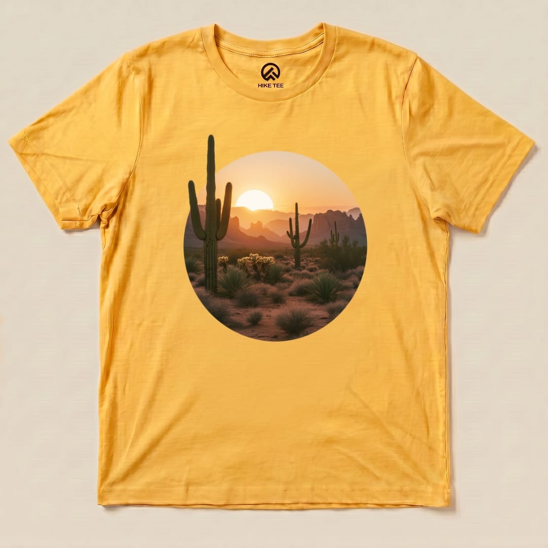 Hike Tee T-Shirt Gold / S Desert With Cactus Shirt