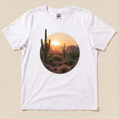Hike Tee T-Shirt White / S Desert With Cactus Shirt
