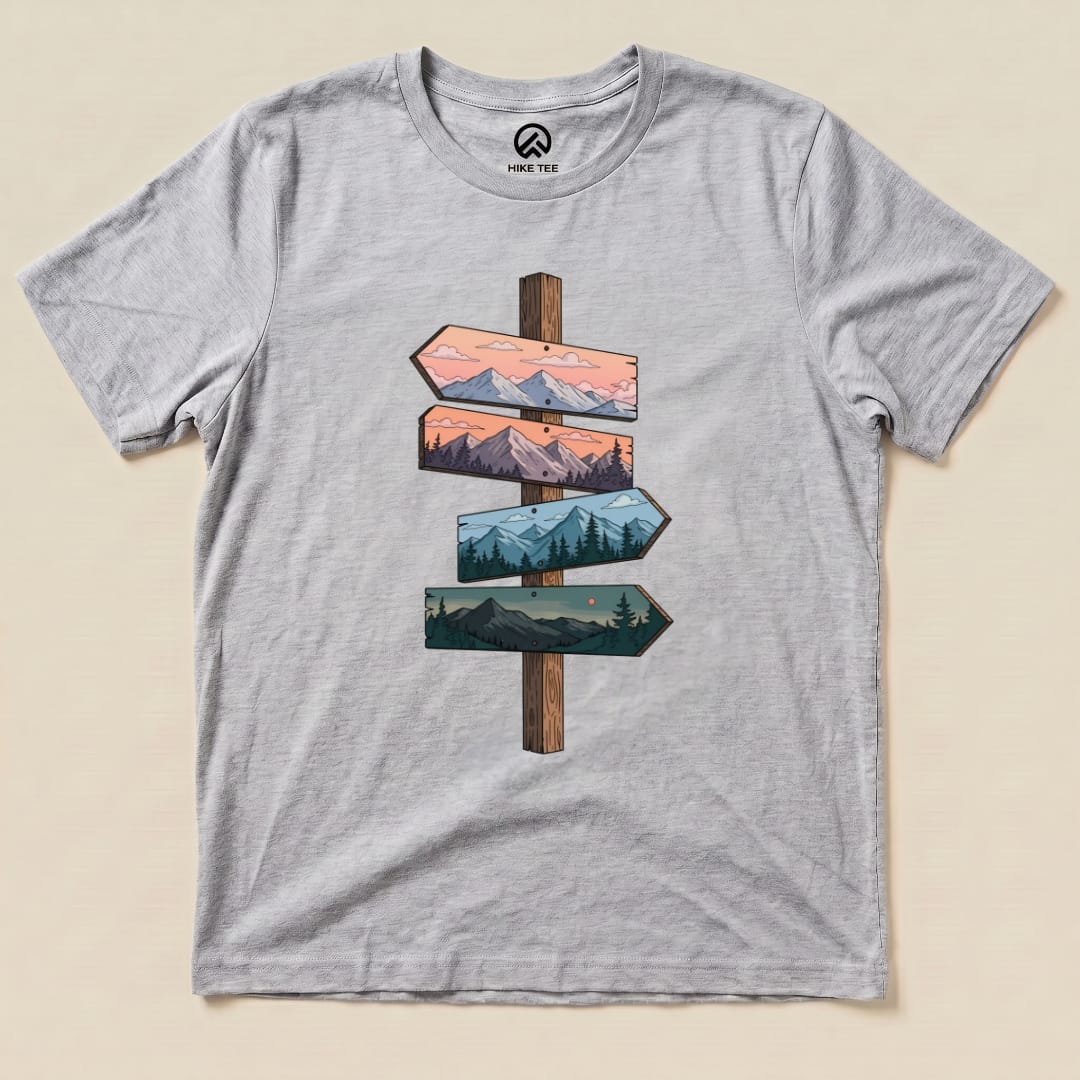 Direction Adventure Shirt Hike Tee T-Shirt Athletic Heather / S