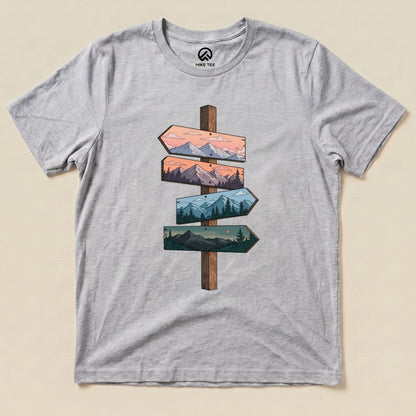 Direction Adventure Shirt Hike Tee T-Shirt Athletic Heather / S