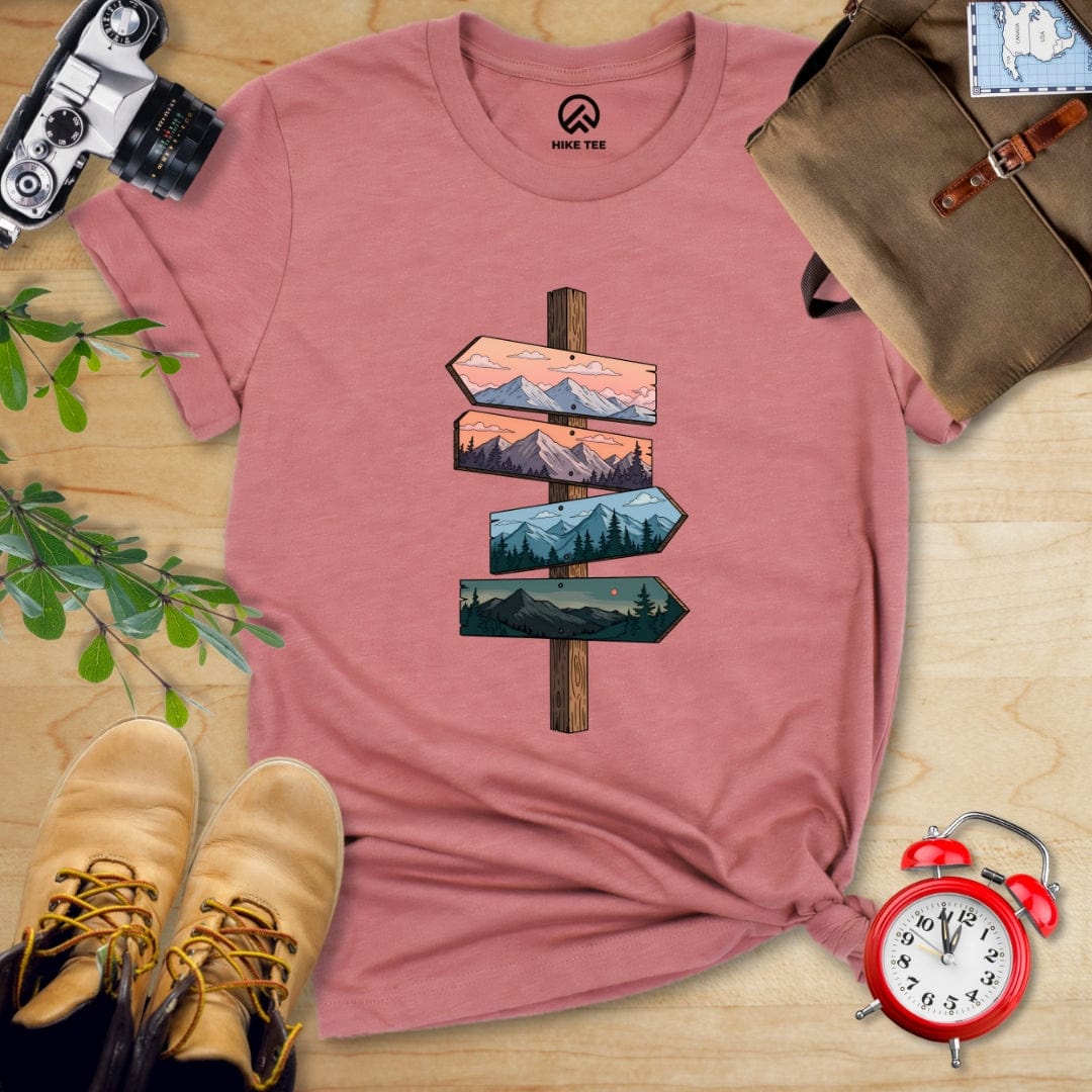 Hike Tee T-Shirt Heather Mauve / S Direction Adventure Shirt