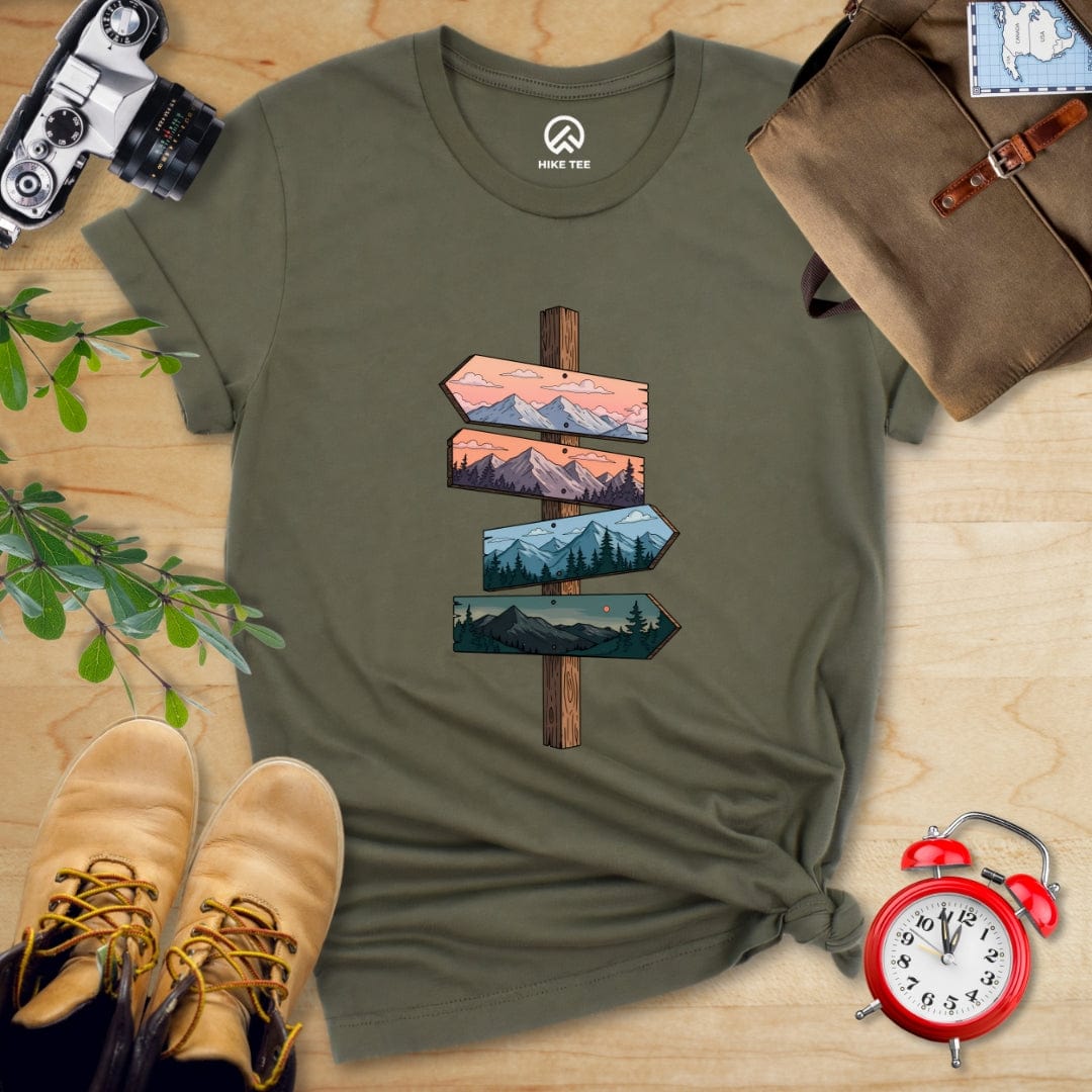 Hike Tee T-Shirt Military Green / S Direction Adventure Shirt