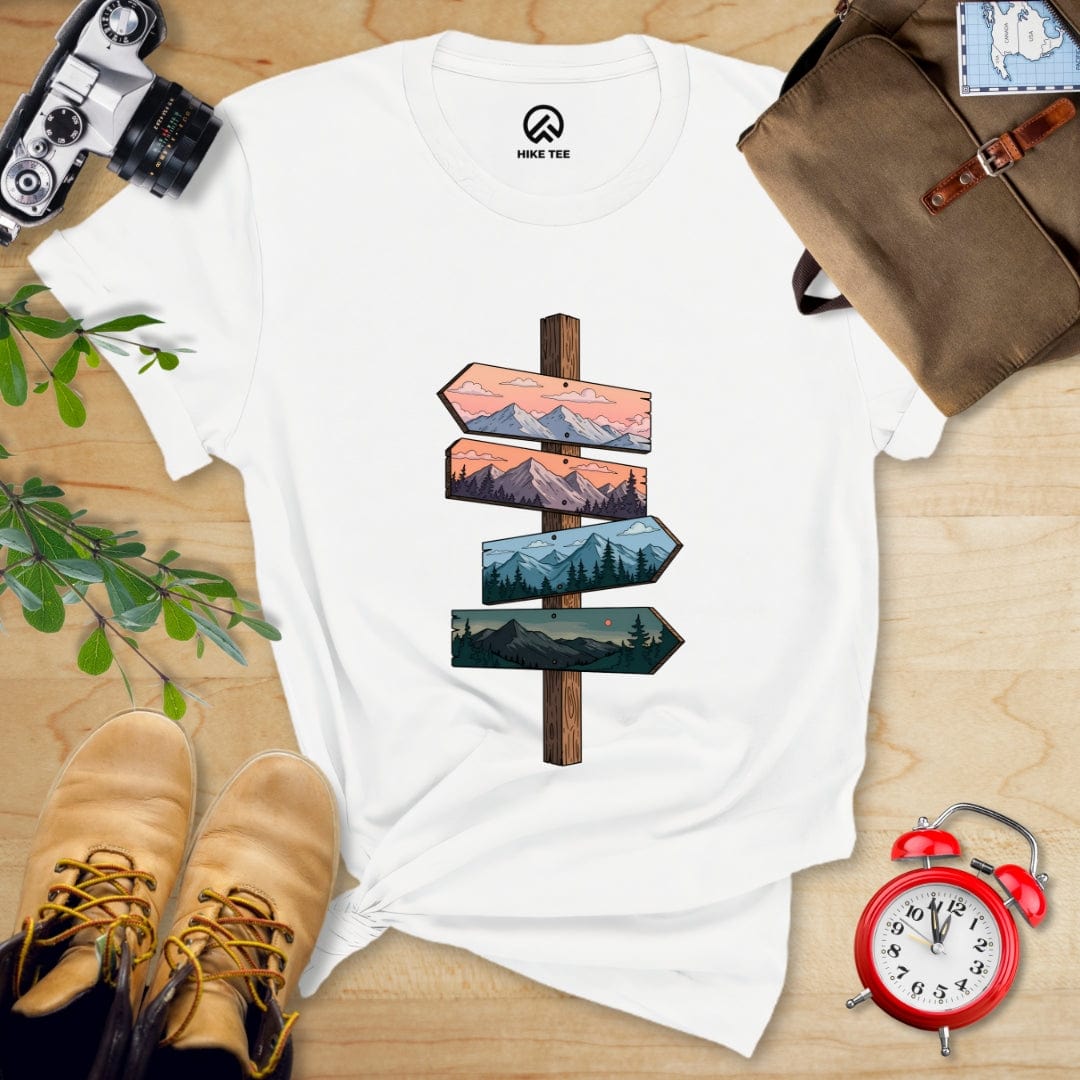 Hike Tee T-Shirt White / S Direction Adventure Shirt