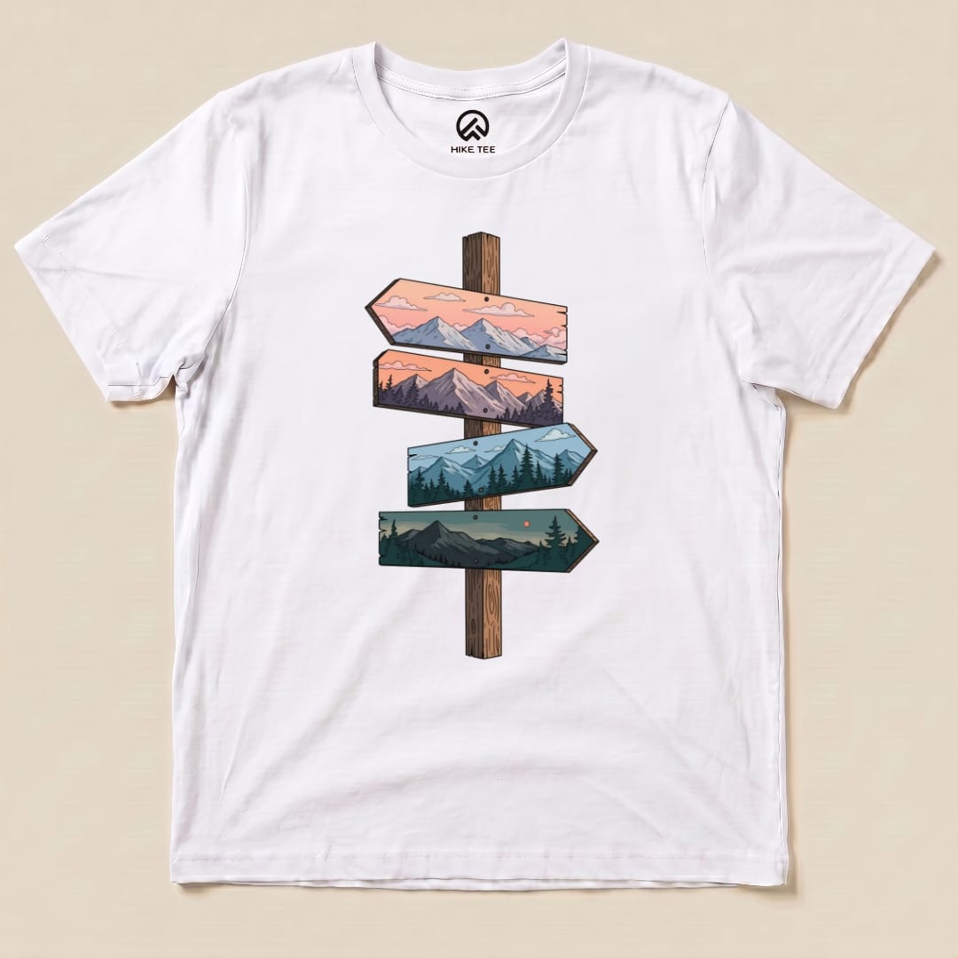 Direction Adventure Shirt Hike Tee T-Shirt White / S