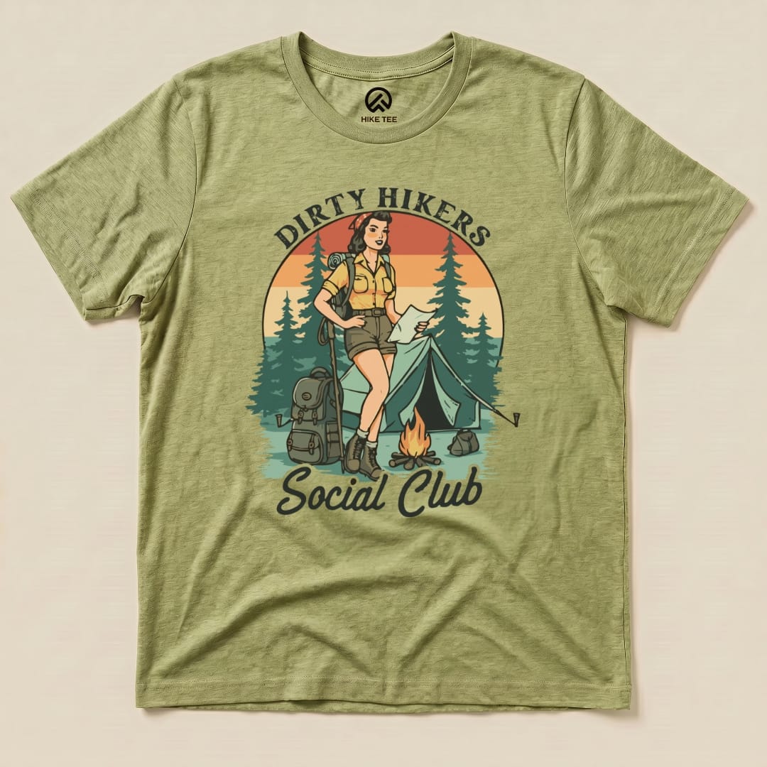Dirty Hikers Shirt Printify T-Shirt Heather Green / S