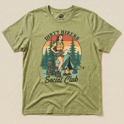 Dirty Hikers Shirt Printify T-Shirt Heather Green / S