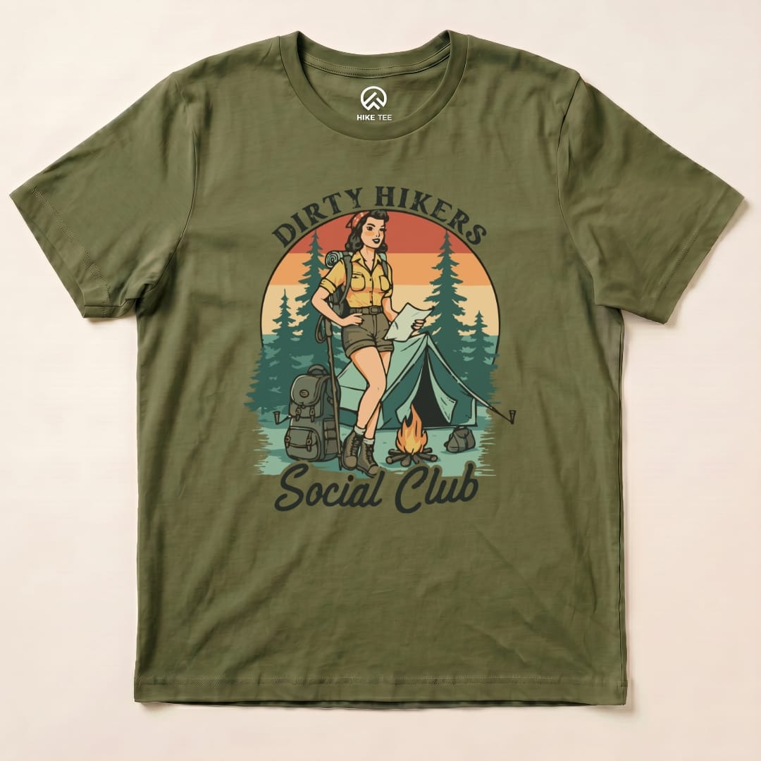 Dirty Hikers Shirt Printify T-Shirt Military Green / S