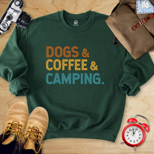 Hike Tee Sweatshirt Forest Green / S Dog & Coffee Sweatshirt