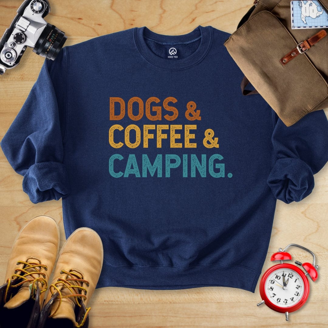 Hike Tee Sweatshirt Navy / S Dog & Coffee Sweatshirt