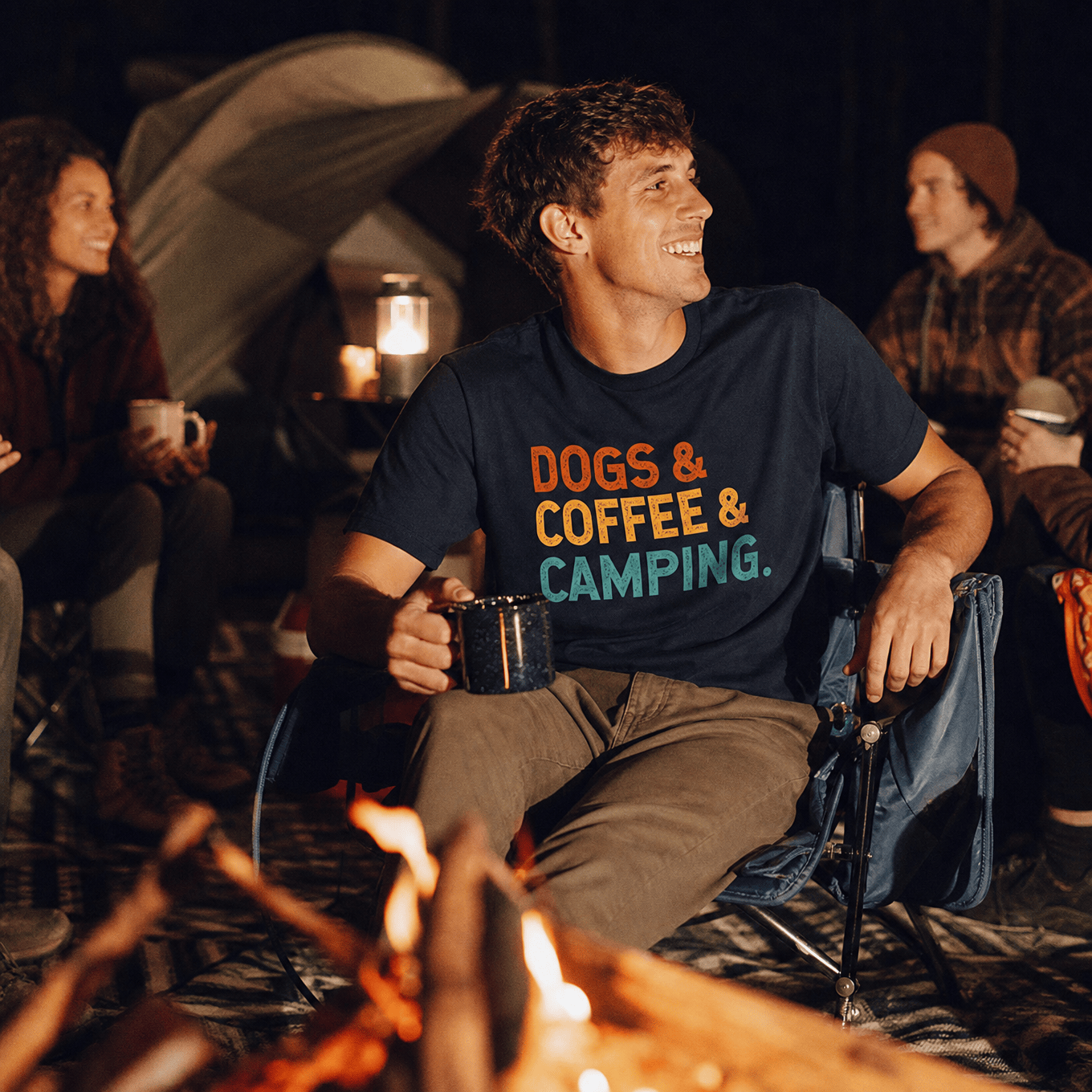 Dogs & Coffee & Camping Shirt