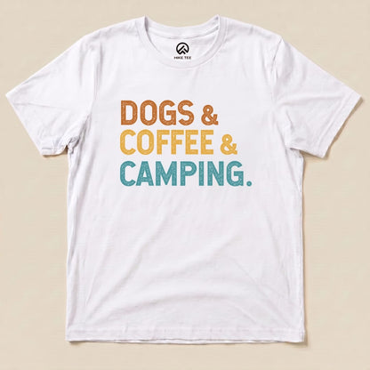 Hike Tee T-Shirt White / S Dogs & Coffee & Camping Shirt