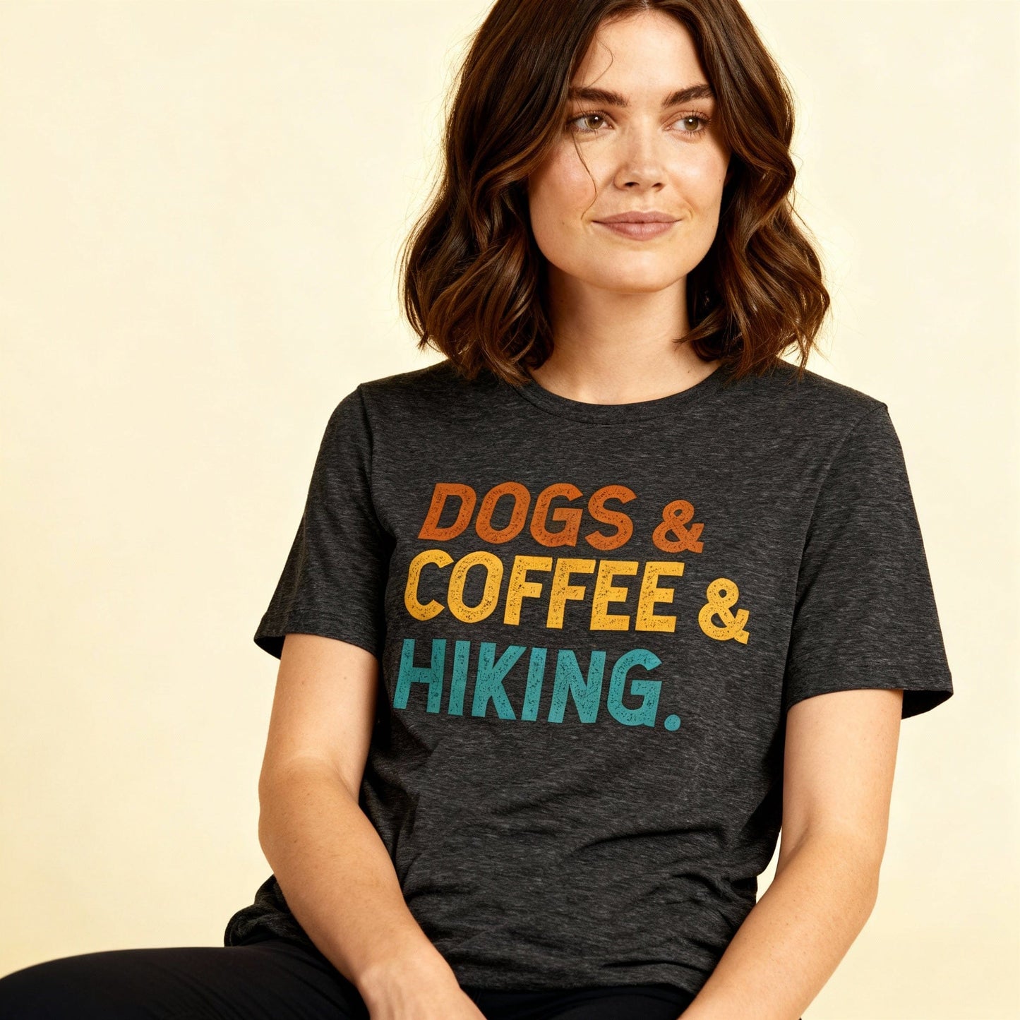 Hike Tee T-Shirt Dogs & Coffee & Hiking Shirt
