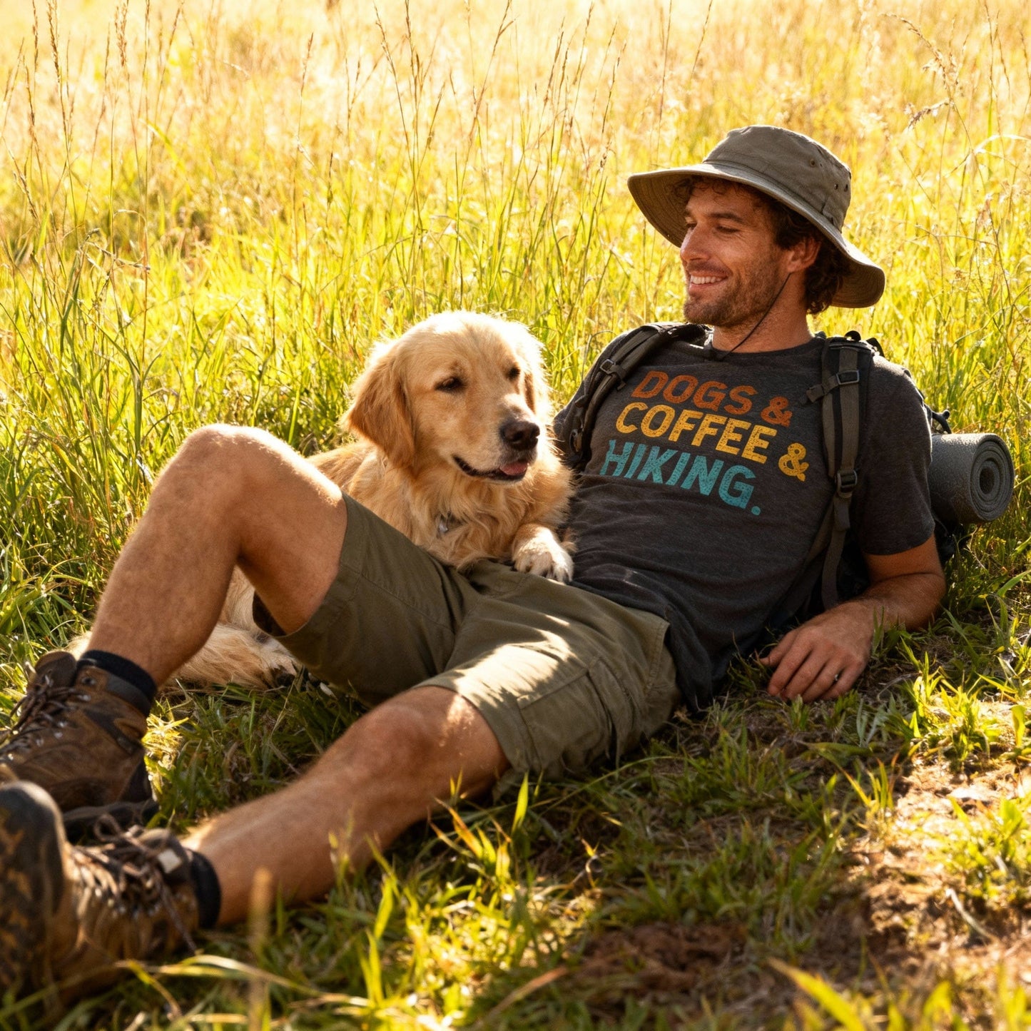 Hike Tee T-Shirt Dogs & Coffee & Hiking Shirt