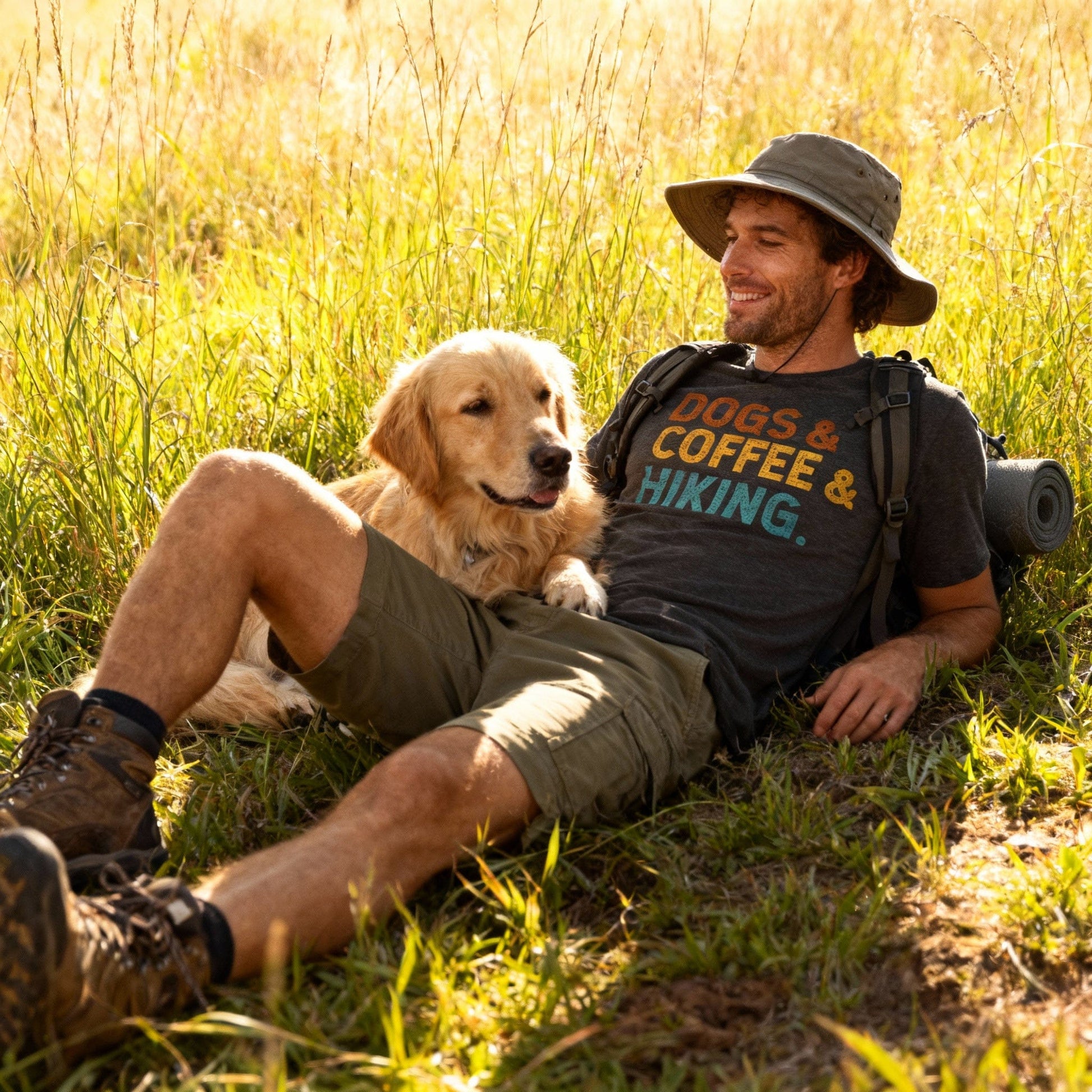 Hike Tee T-Shirt Dogs & Coffee & Hiking Shirt