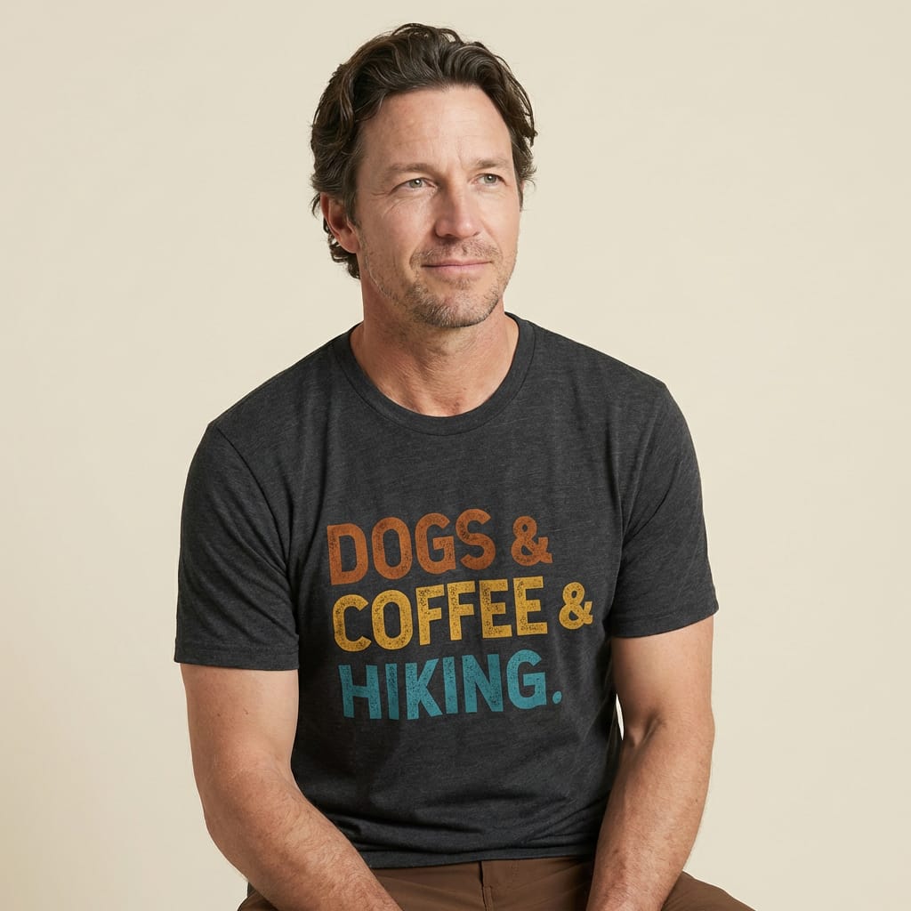 Hike Tee T-Shirt Dogs & Coffee & Hiking Shirt