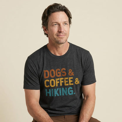 Hike Tee T-Shirt Dogs & Coffee & Hiking Shirt