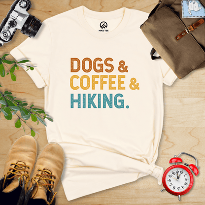 Hike Tee T-Shirt Natural / S Dogs & Coffee & Hiking Shirt