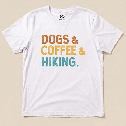 Hike Tee T-Shirt White / S Dogs & Coffee & Hiking Shirt