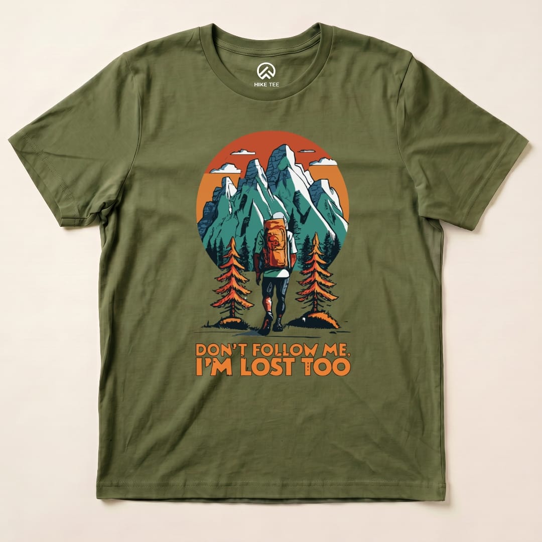 Hike Tee T-Shirt Military Green / S Don't Follow Me Shirt