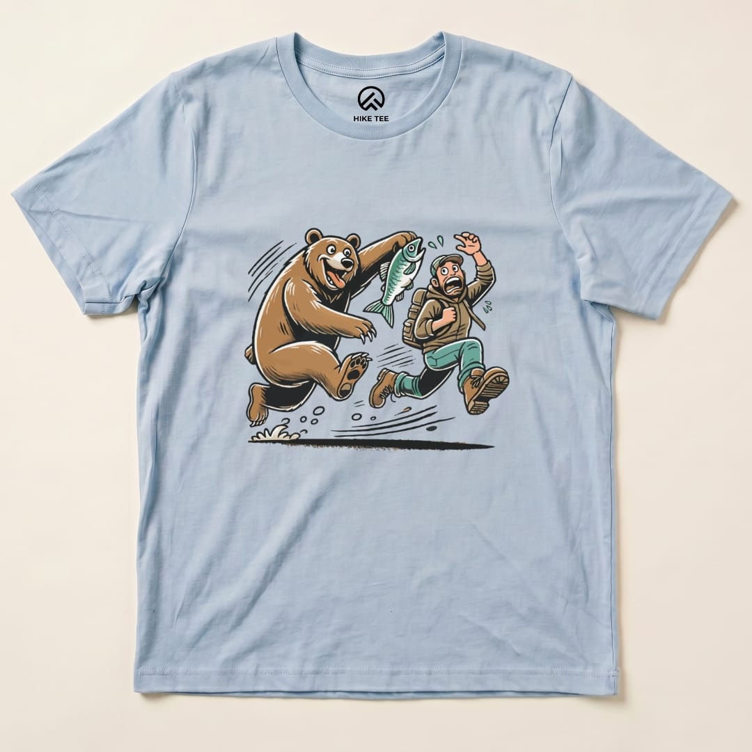 Don't Mess With Bear Shirt Hike Tee T-Shirt Baby Blue / S