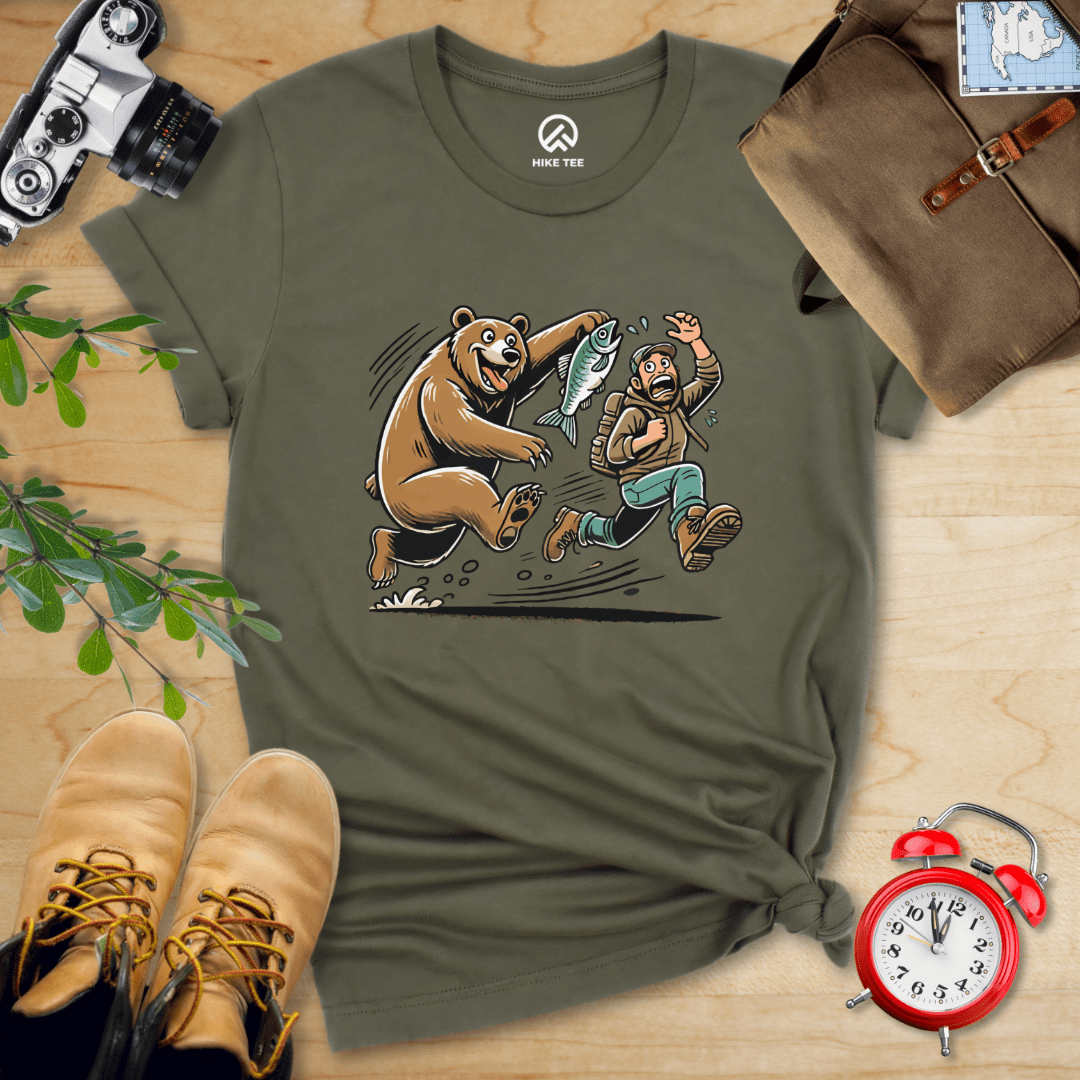 Hike Tee T-Shirt Military Green / S Don't Mess With Bear Shirt