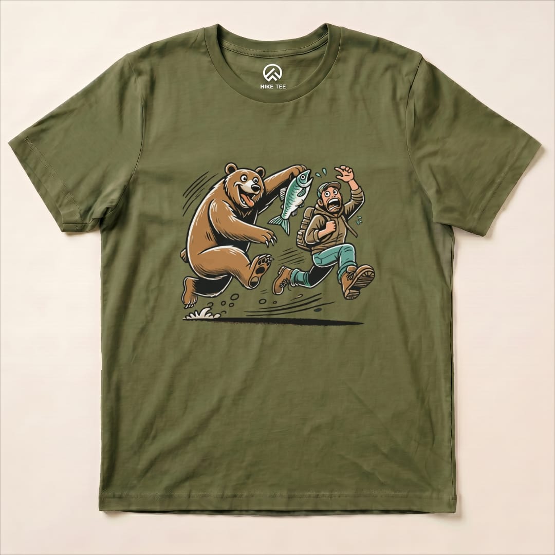 Don't Mess With Bear Shirt Hike Tee T-Shirt Military Green / S