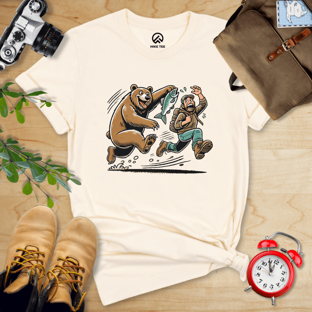 Hike Tee T-Shirt Natural / S Don't Mess With Bear Shirt