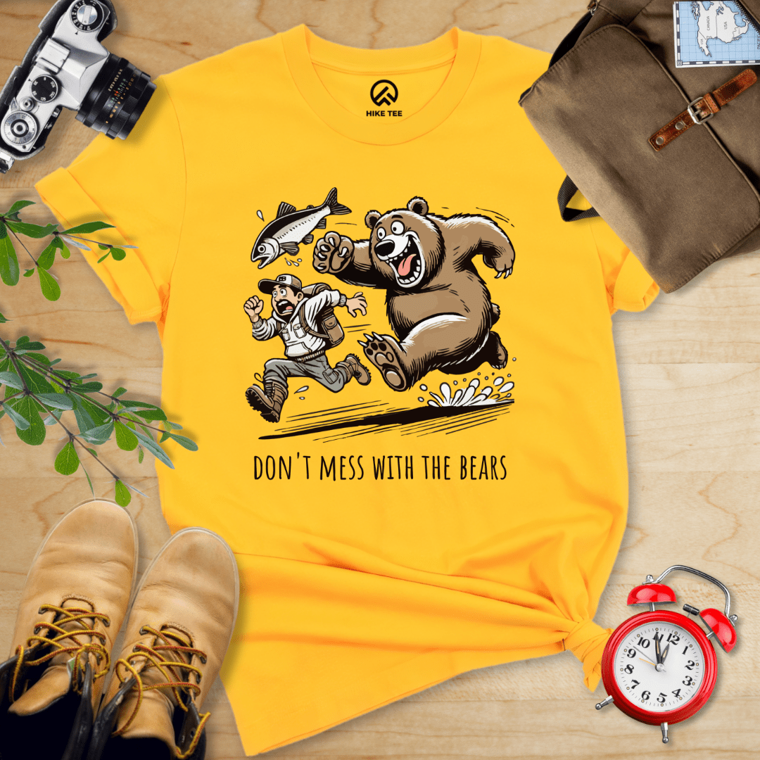 Hike Tee T-Shirt Gold / S Don't Mess With The Bears Shirt