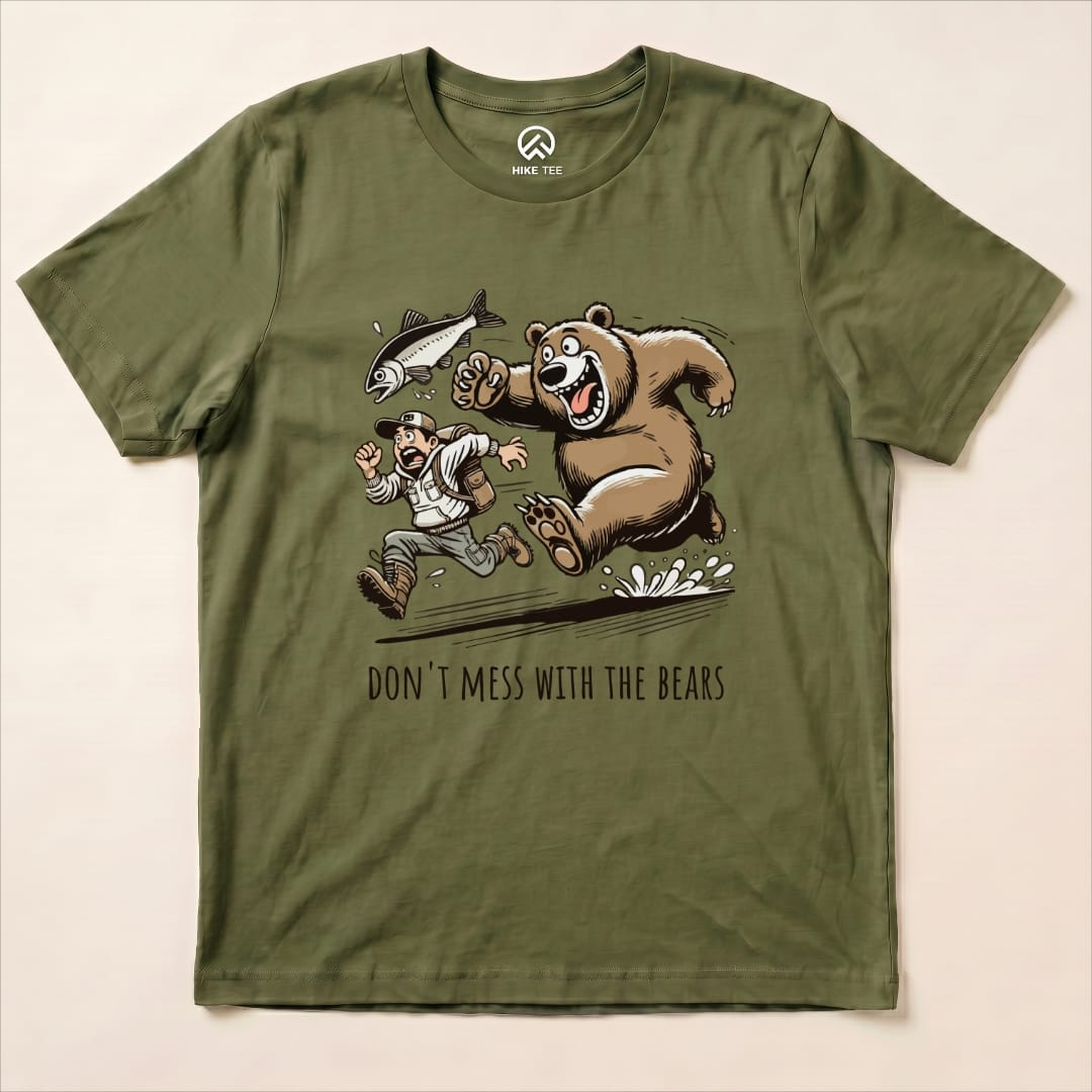 Don't Mess With The Bears Shirt Hike Tee T-Shirt Military Green / S