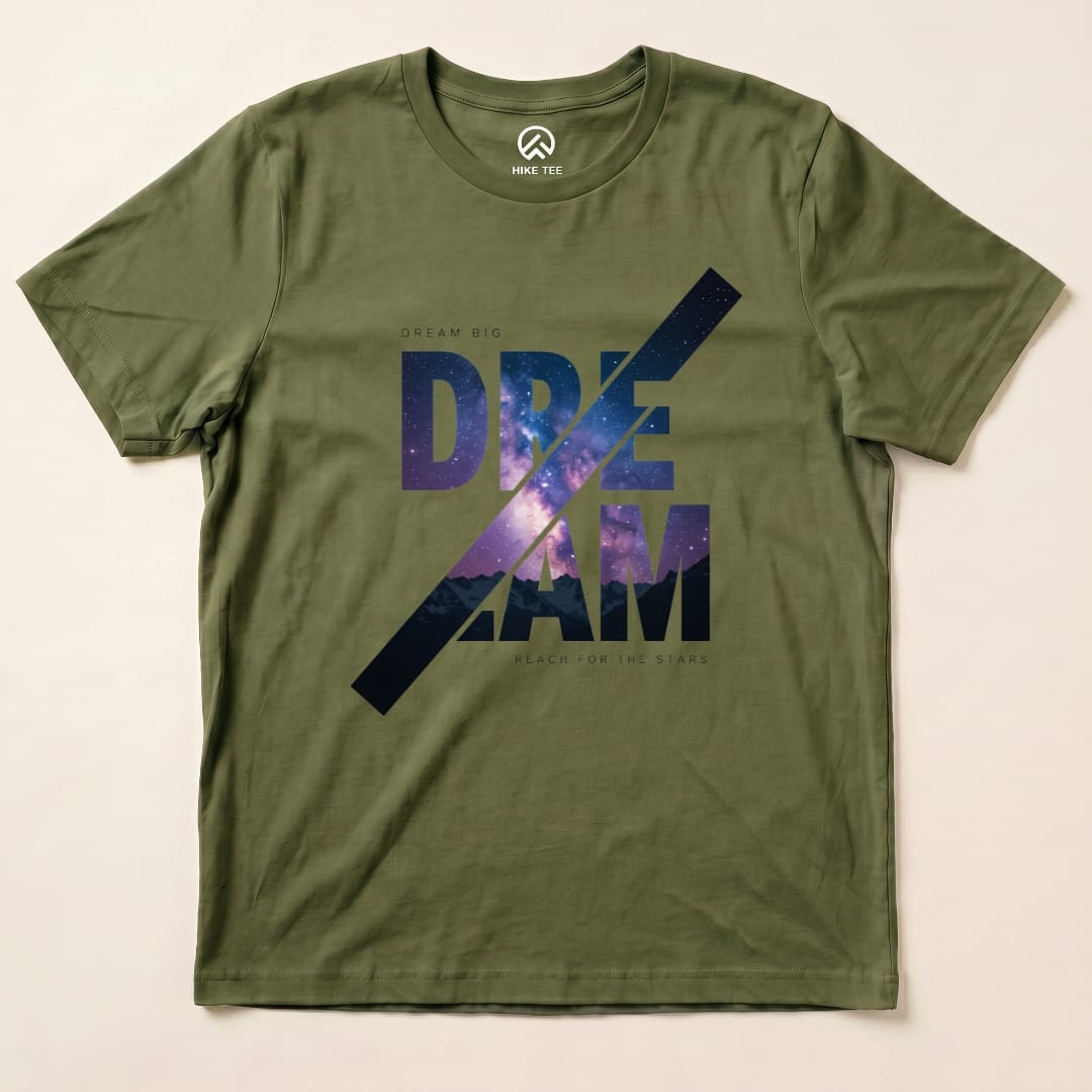 Hike Tee T-Shirt Military Green / S Dream Big Shirt