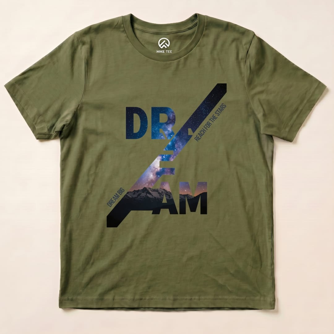 DREAM Night Sky Shirt Hike Tee T-Shirt Military Green / S