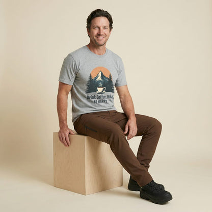 Hike Tee T-Shirt Drink Coffee, Hike, Be Happy Shirt
