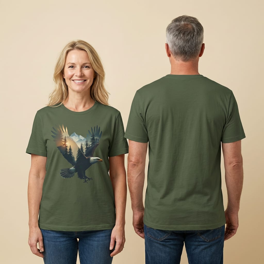 Hike Tee T-Shirt Eagle and Mountains Shirt